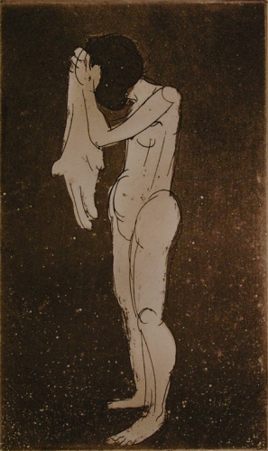 (Nude with towel) by Ian Armstrong