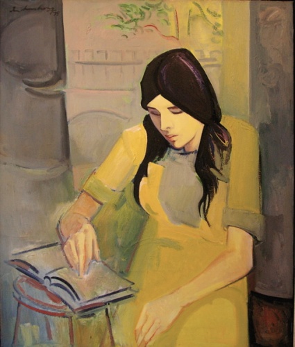 Woman reading by Ian Armstrong