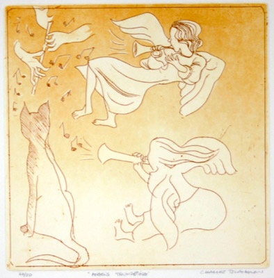 Angels Trumpeting by Charles Blackman