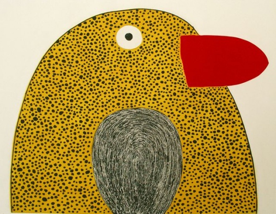 Giant yellow budgie by Dean Bowen