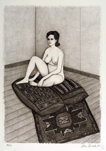 Nude 7 (sitting/cushion) by John Brack