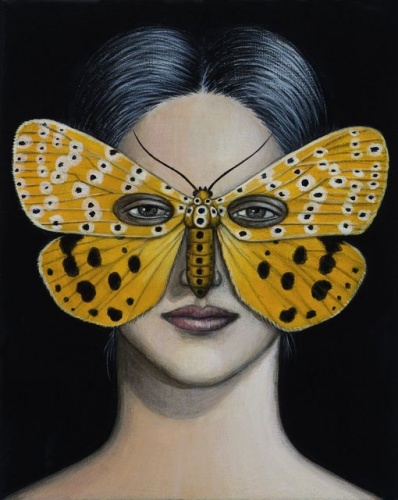 Argina astrea Moth Mask   by Deborah Klein