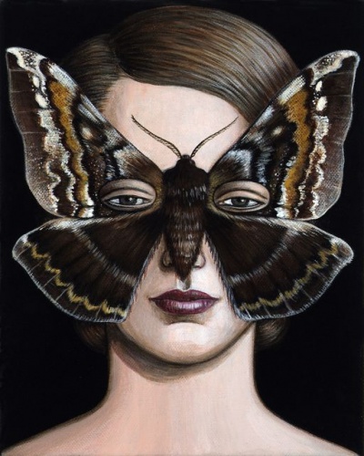Chelepteryx collesi Moth Mask  by Deborah Klein
