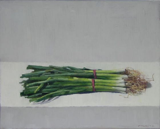 Bunches of Spring Onions by David Moore