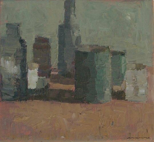 Green Pots and Bottles by David Moore