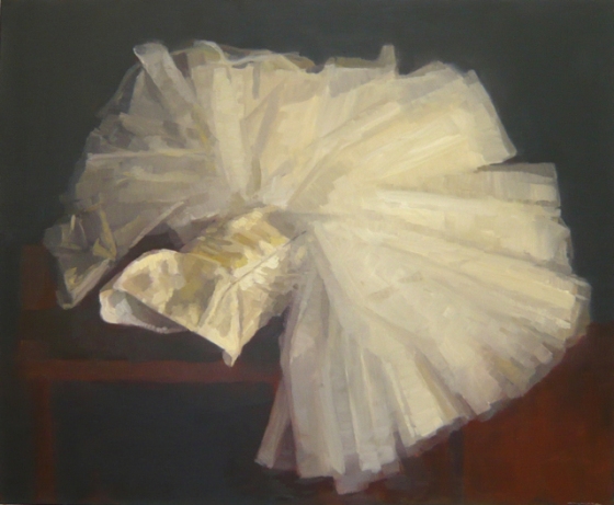 White Tutu on a low table by David Moore