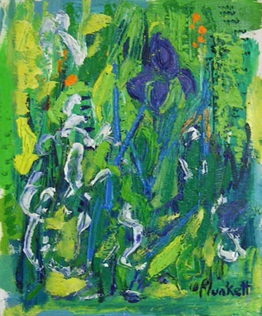 Iris in the Long Grass by Jennifer Plunkett