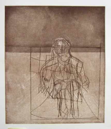 Interior/exterior with seated figure (brown) by John Waller