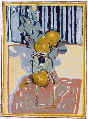Bottle & Pears by Margaret Woodward