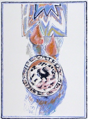 Plate with rooster by Margaret Woodward