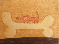 Dog with a bone by Dean Bowen