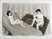 Two Nudes 2 (bed) by John Brack