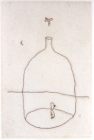 Bottle and bird by Michael Leunig